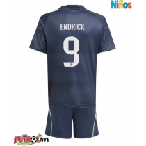 Camiseta Real Madrid Endrick #9 Visitante Equipación para niños 2025-26 manga corta (+ pantalones cortos)